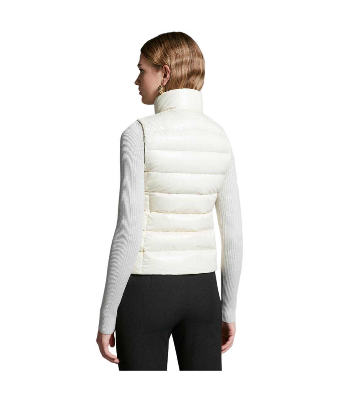 MONCLER Белый полиамидовый жилет, фото 3