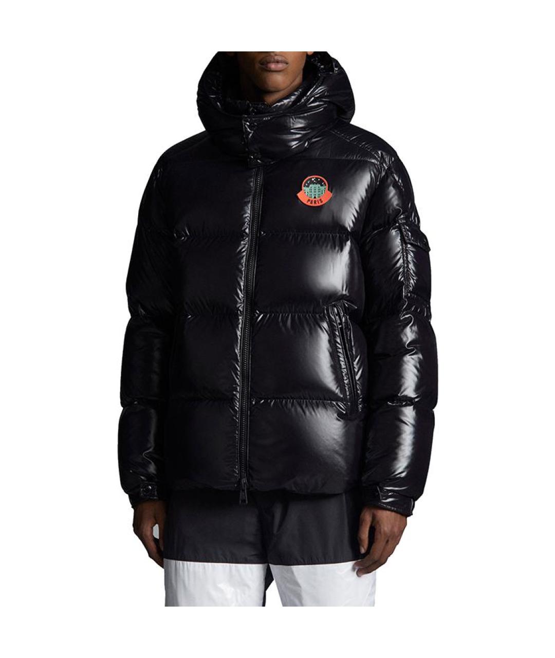 MONCLER Черный пуховик, фото 3