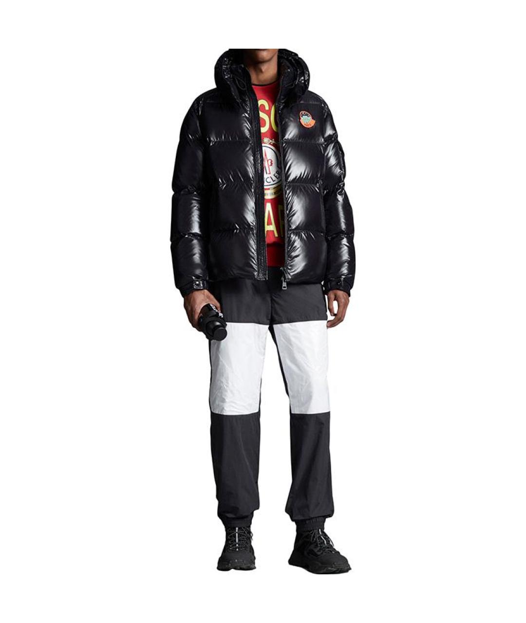 MONCLER Черный пуховик, фото 2