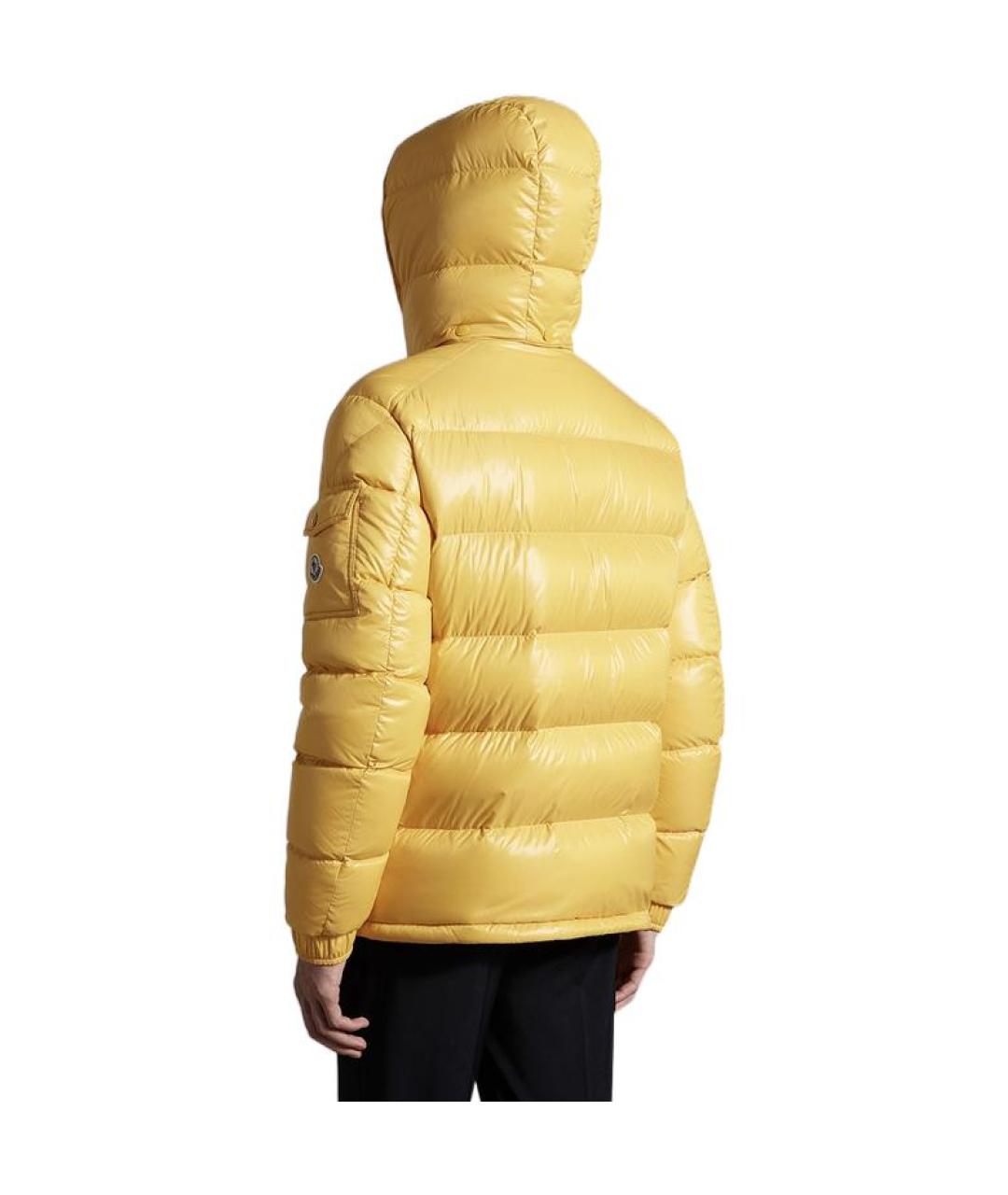 MONCLER Желтая полиамидовая куртка, фото 2