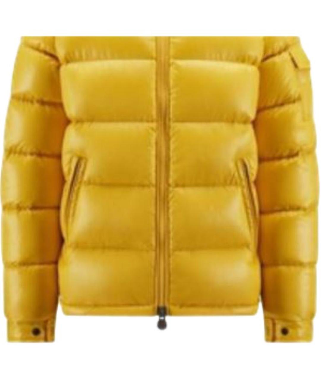 MONCLER Желтая полиамидовая куртка, фото 5