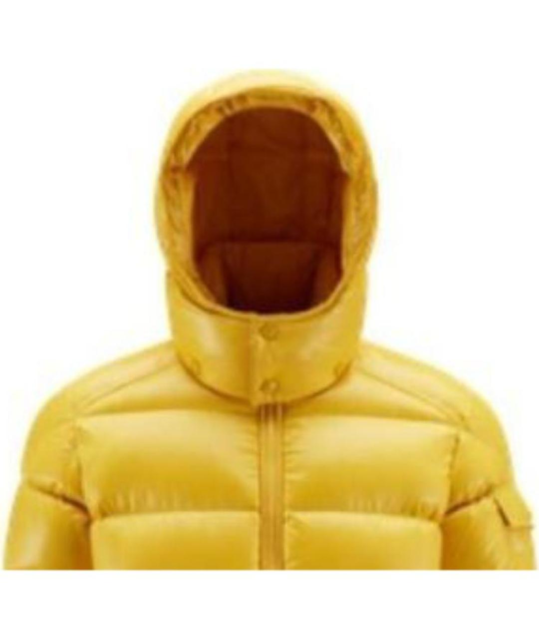 MONCLER Желтая полиамидовая куртка, фото 4