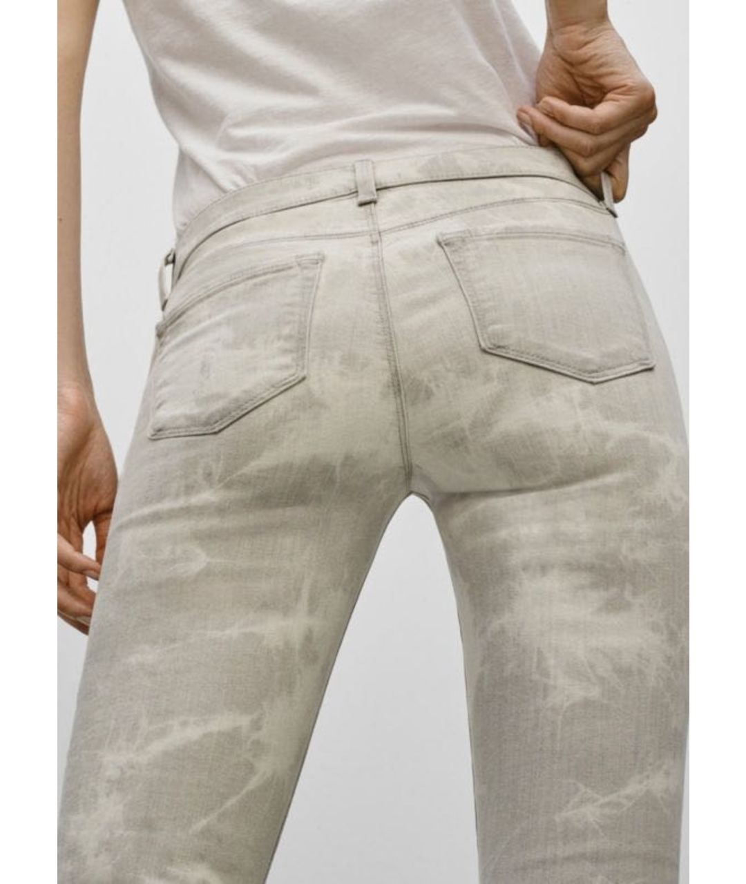 JBRAND Серые хлопко-эластановые джинсы слим, фото 3