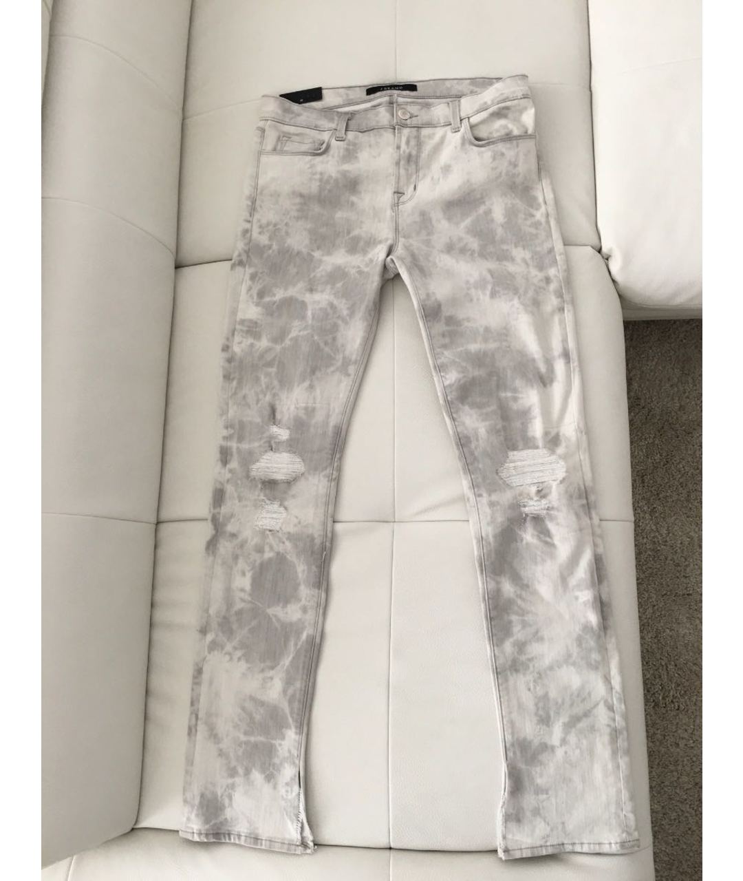 JBRAND Серые хлопко-эластановые джинсы слим, фото 2