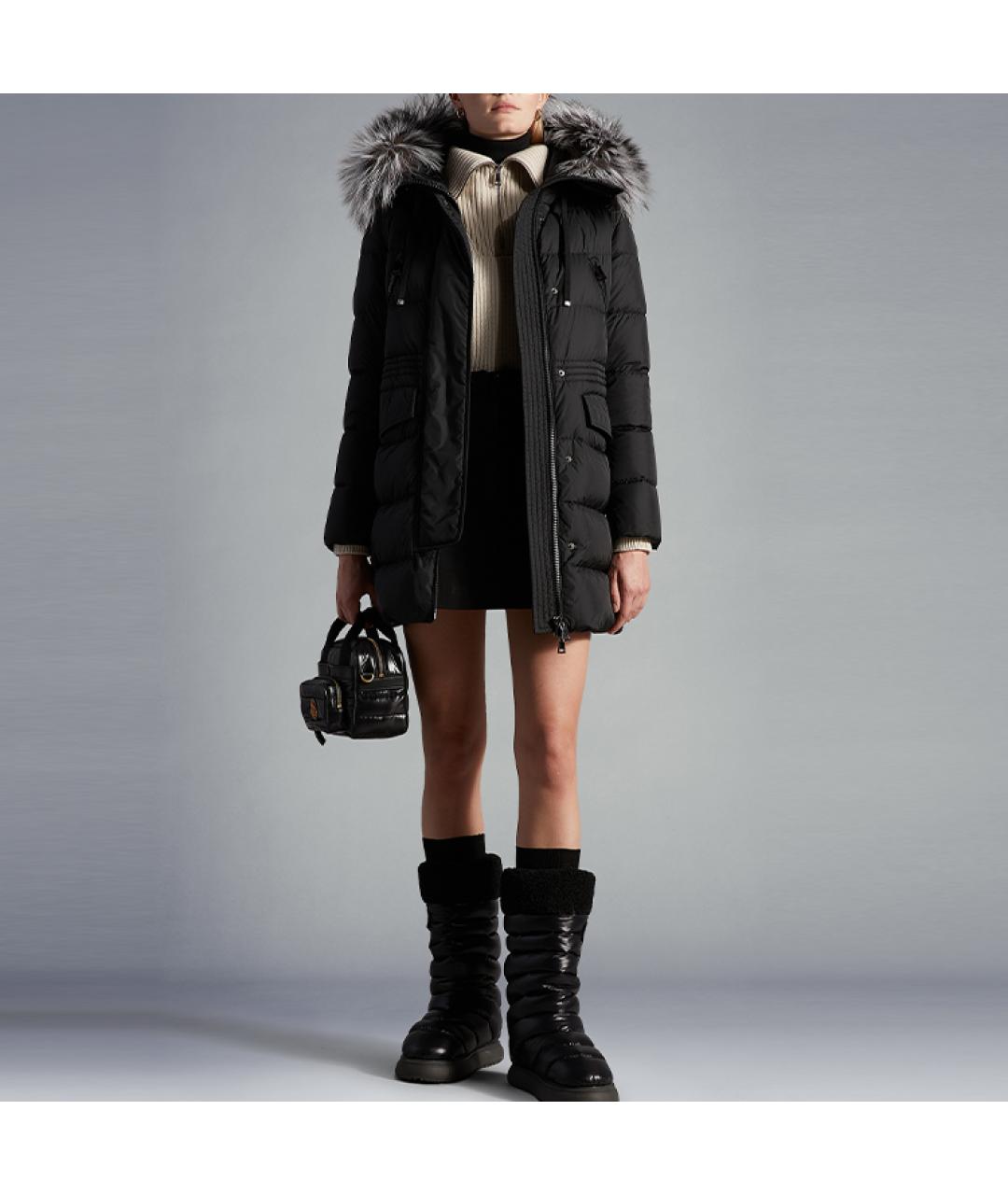 MONCLER Черный пуховик, фото 4