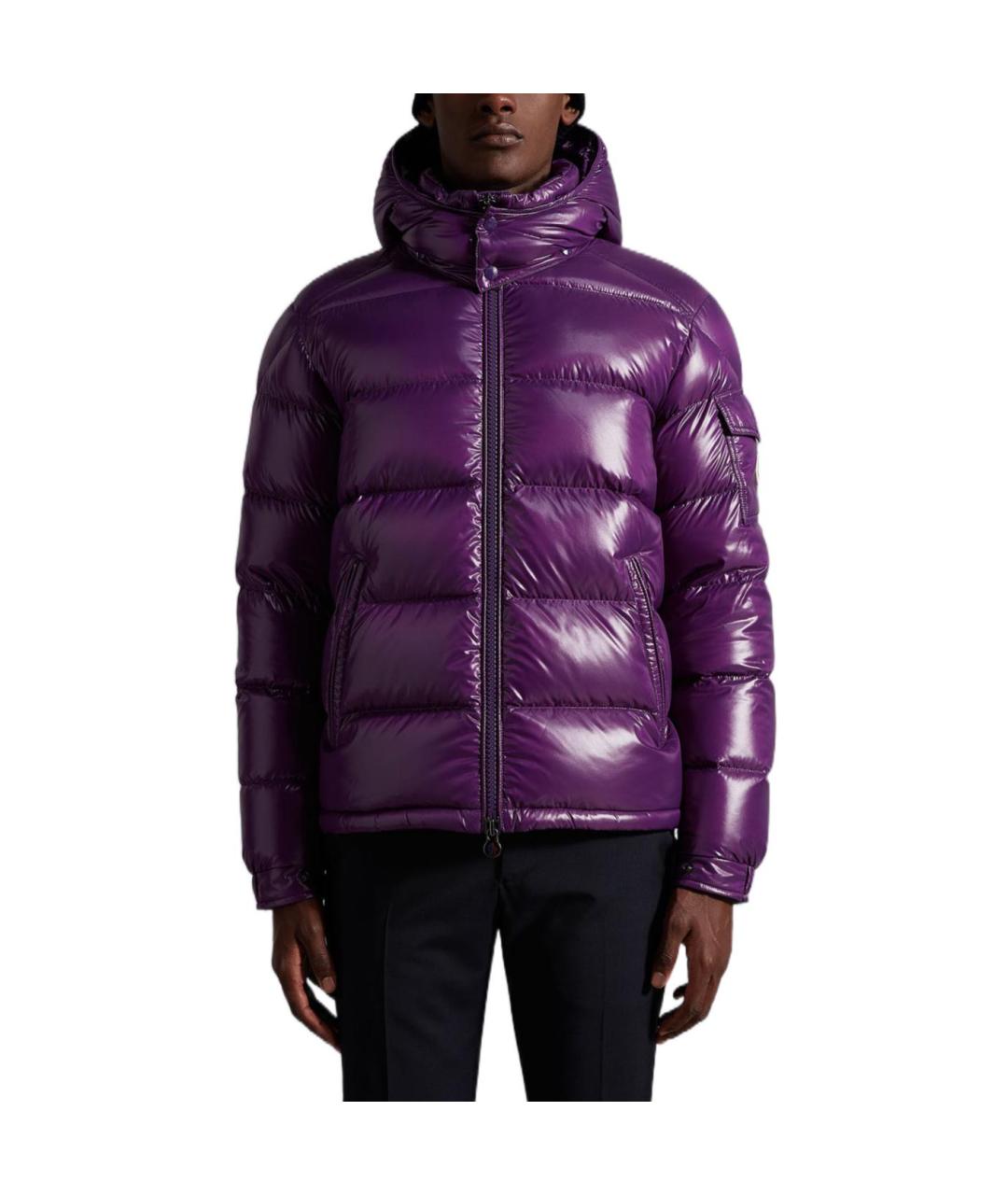 MONCLER Фиолетовая полиамидовая куртка, фото 4
