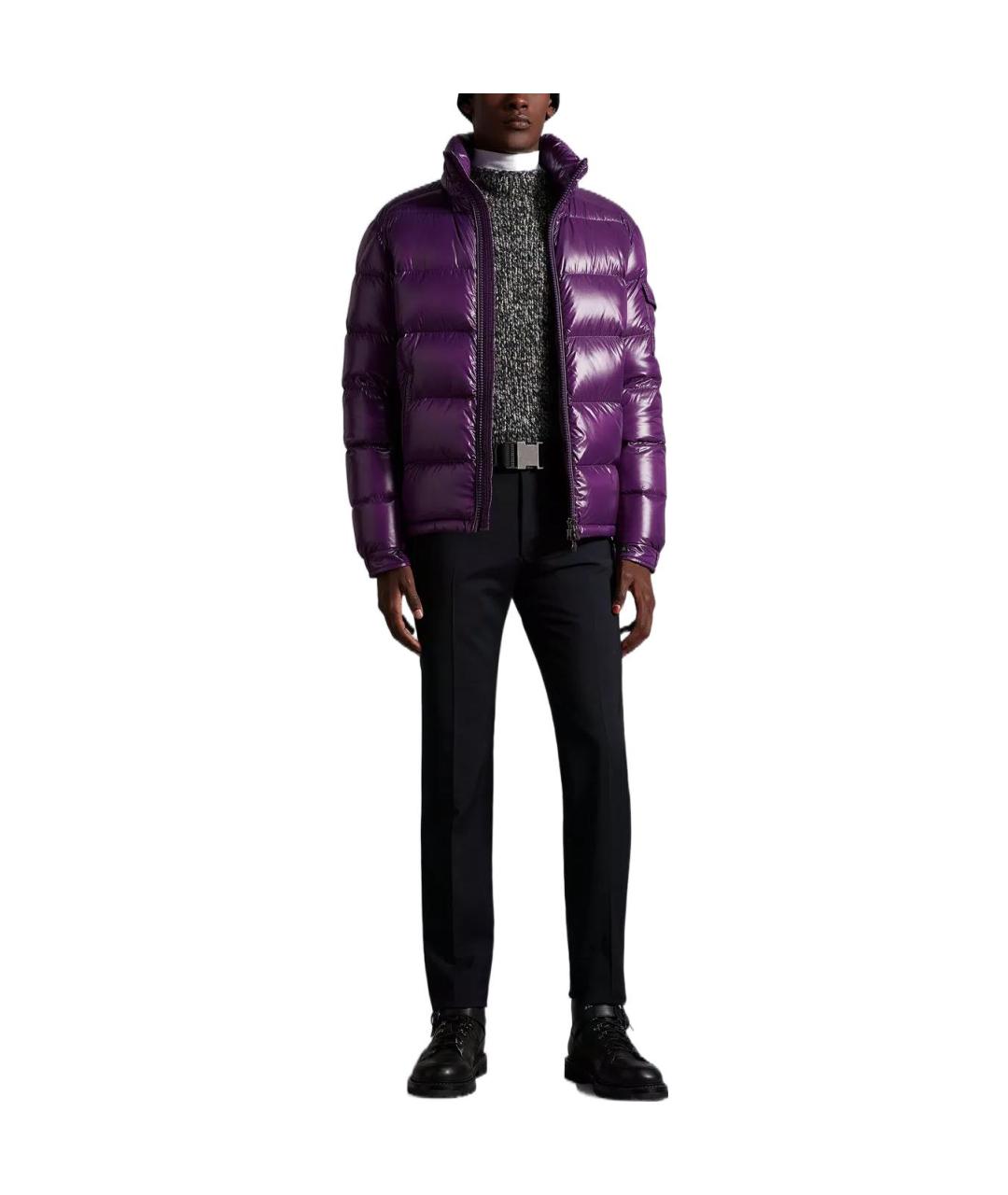 MONCLER Фиолетовая полиамидовая куртка, фото 2