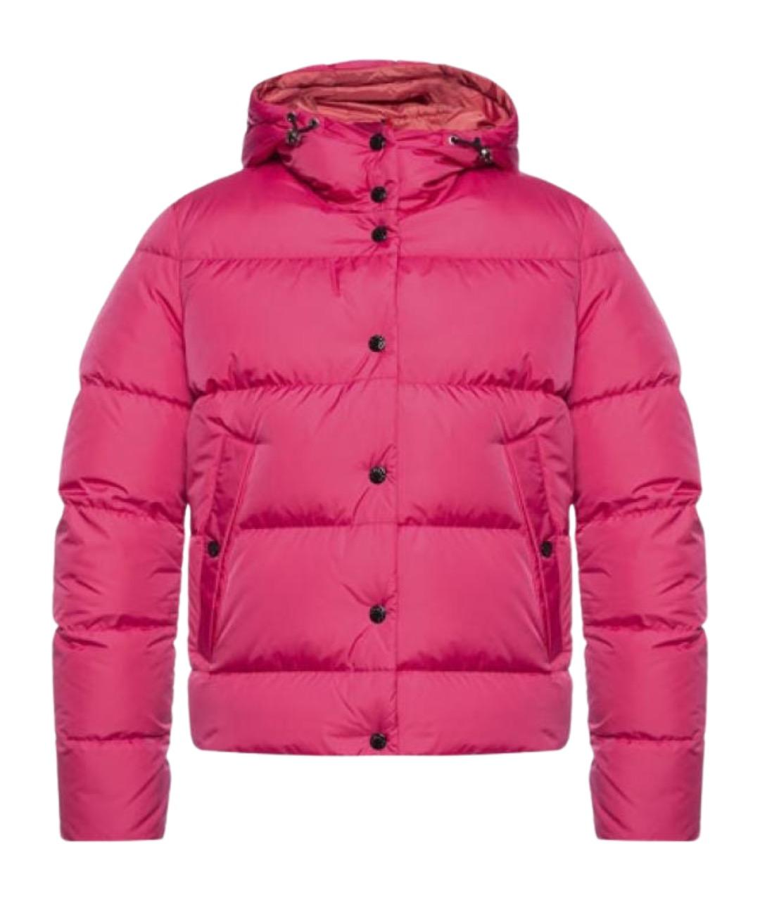 MONCLER Розовая полиамидовая куртка, фото 1