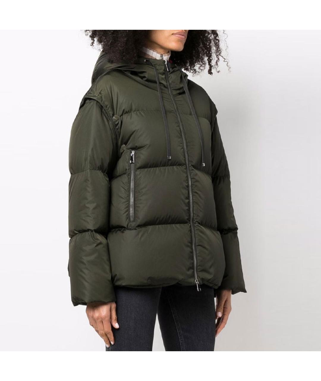 MONCLER Зеленый пуховик, фото 4
