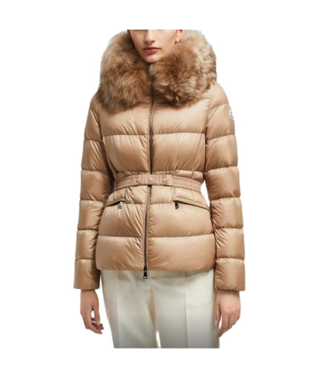 MONCLER Бежевый пуховик, фото 4