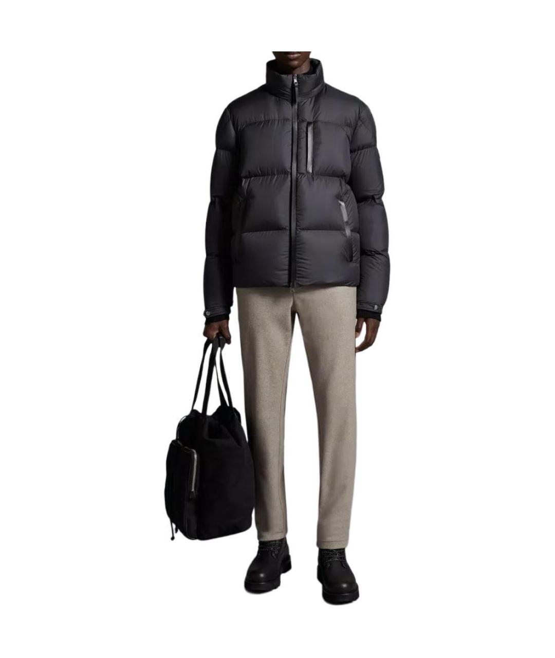 MONCLER Черный пуховик, фото 3