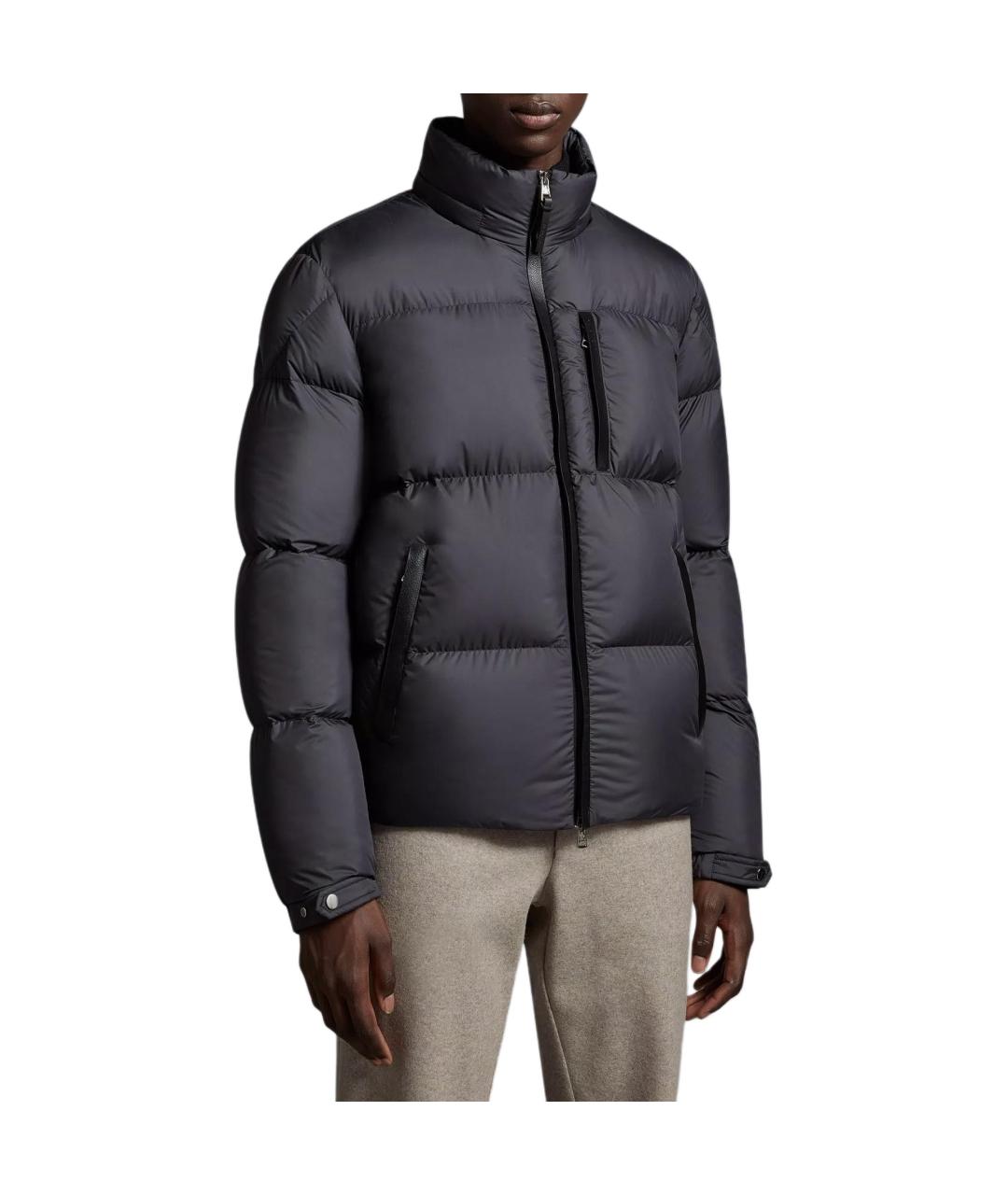 MONCLER Черный пуховик, фото 4