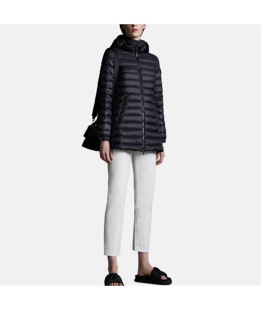 MONCLER Черный пуховик, фото 3