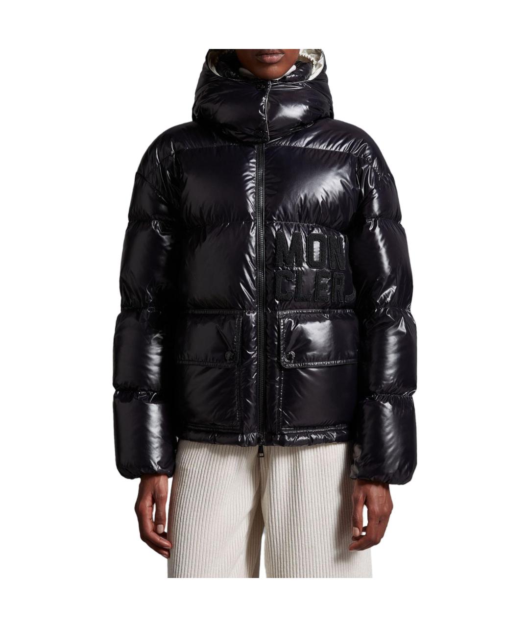 MONCLER Черный пуховик, фото 3