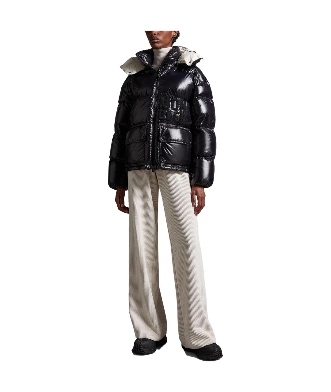 MONCLER Черный пуховик, фото 2