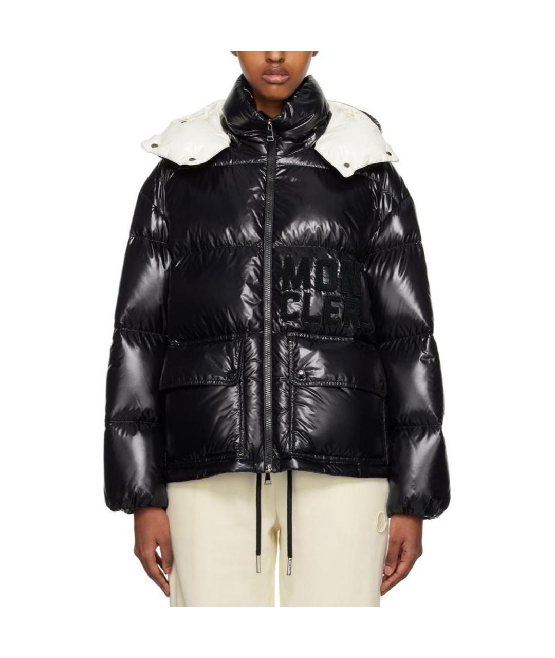 MONCLER Черный пуховик, фото 5