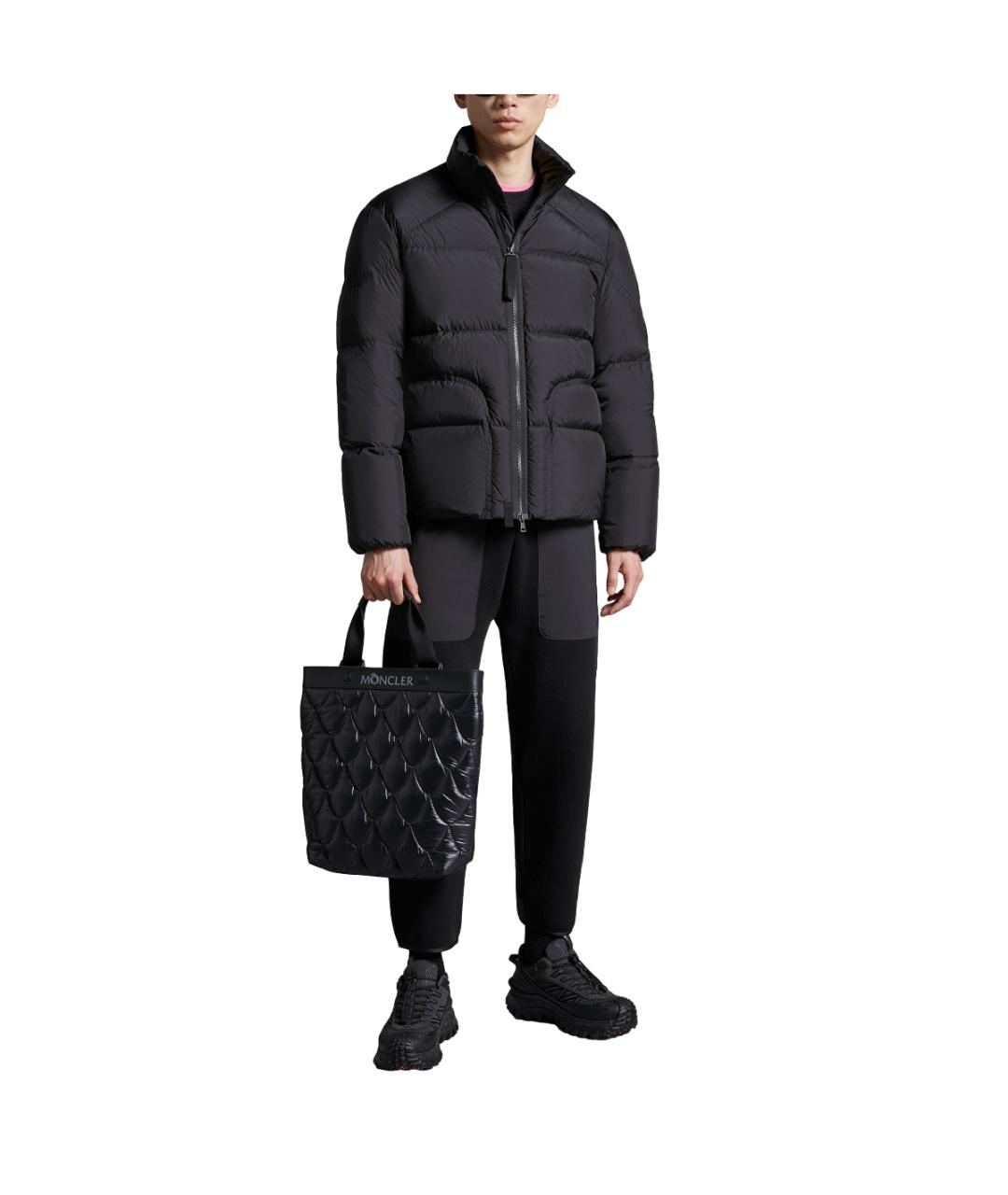 MONCLER Черный пуховик, фото 2