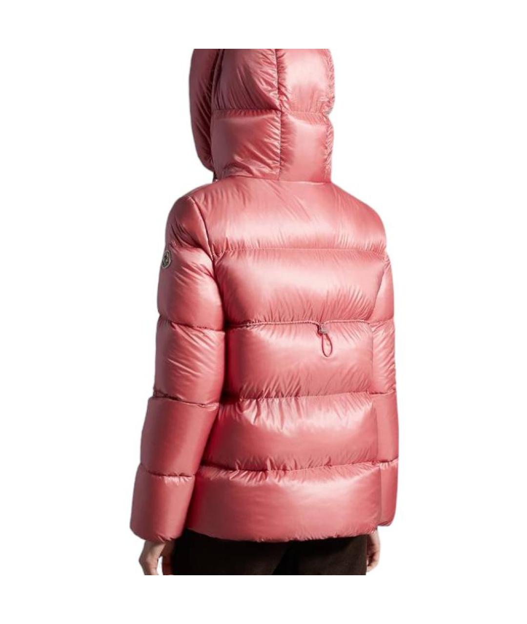 MONCLER Розовая полиамидовая куртка, фото 4