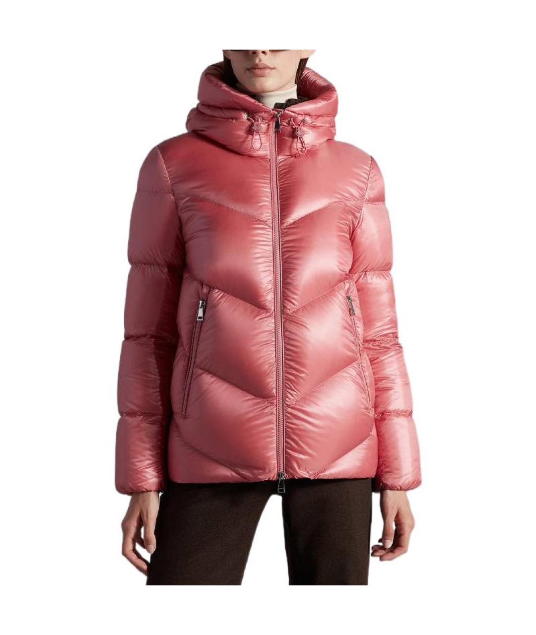 MONCLER Розовая полиамидовая куртка, фото 5