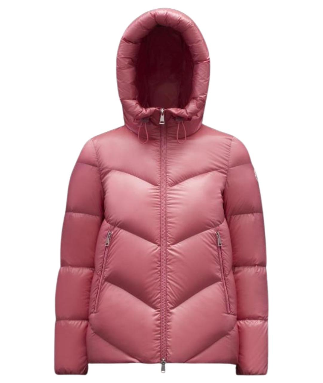 MONCLER Розовая полиамидовая куртка, фото 1
