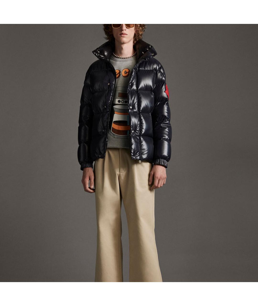 MONCLER Синяя полиамидовая куртка, фото 4