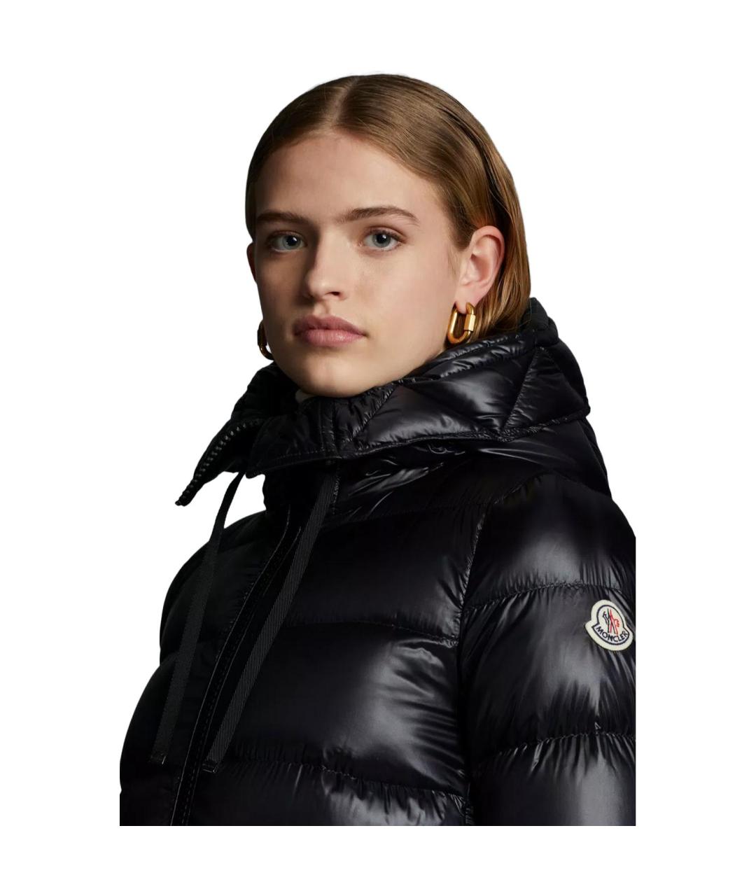 MONCLER Черный пуховик, фото 5