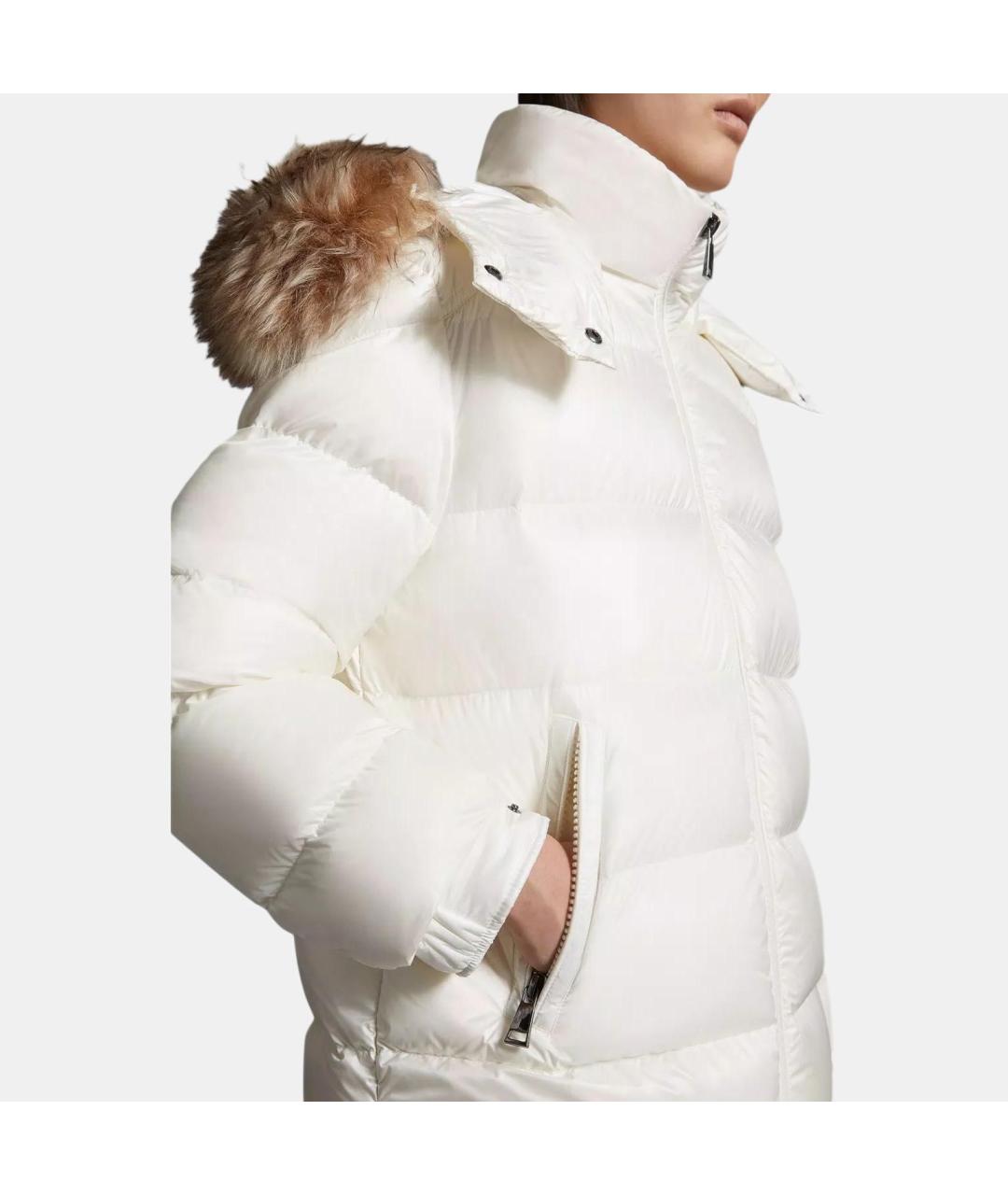 MONCLER Белая полиамидовая куртка, фото 7