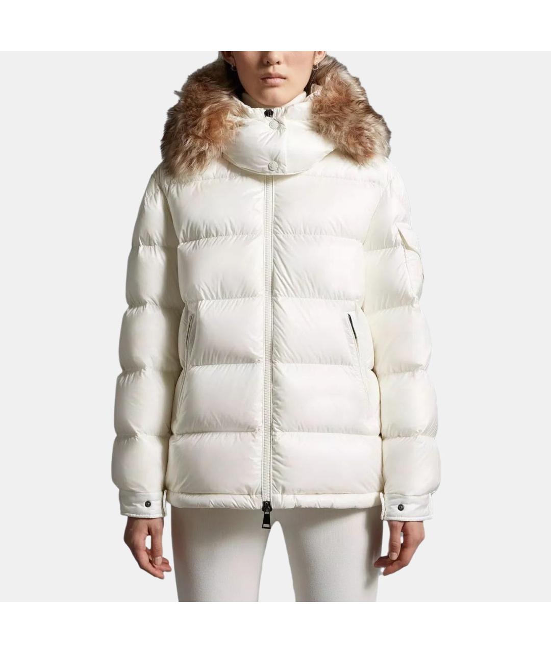 MONCLER Белая полиамидовая куртка, фото 5