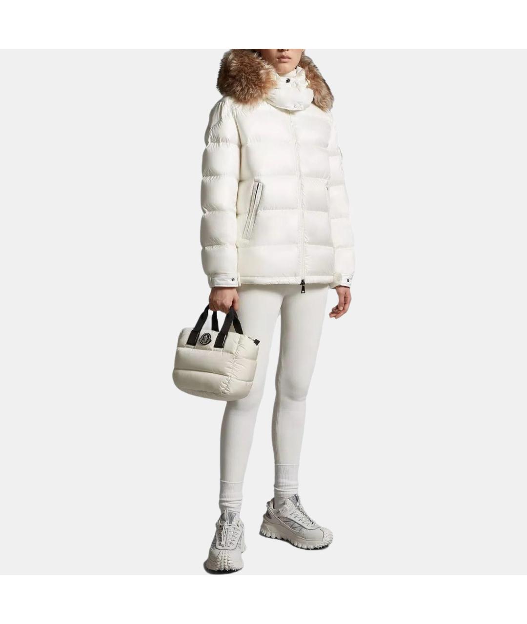 MONCLER Белая полиамидовая куртка, фото 2