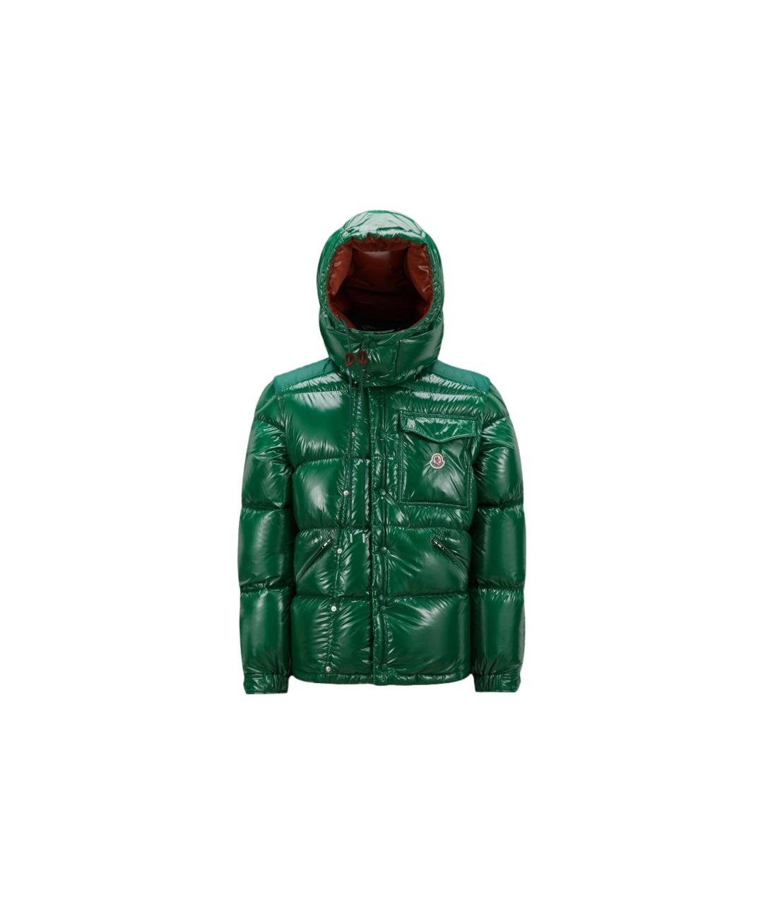 MONCLER Зеленый пуховик, фото 4