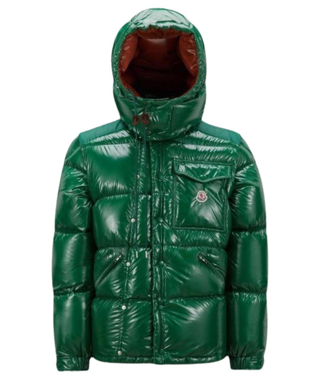MONCLER Зеленый пуховик, фото 1