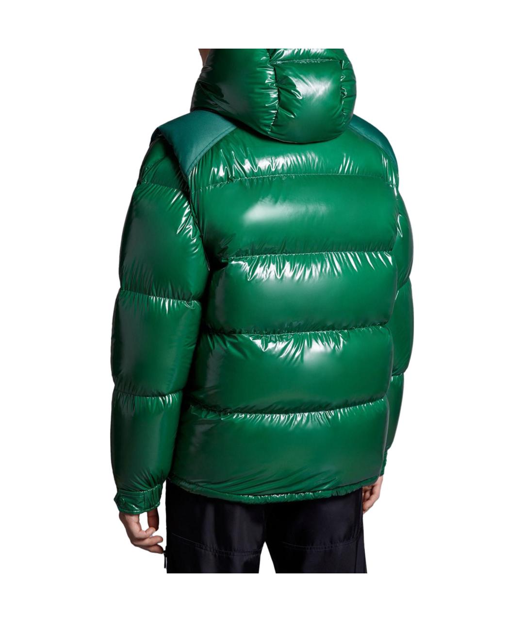 MONCLER Зеленый пуховик, фото 3