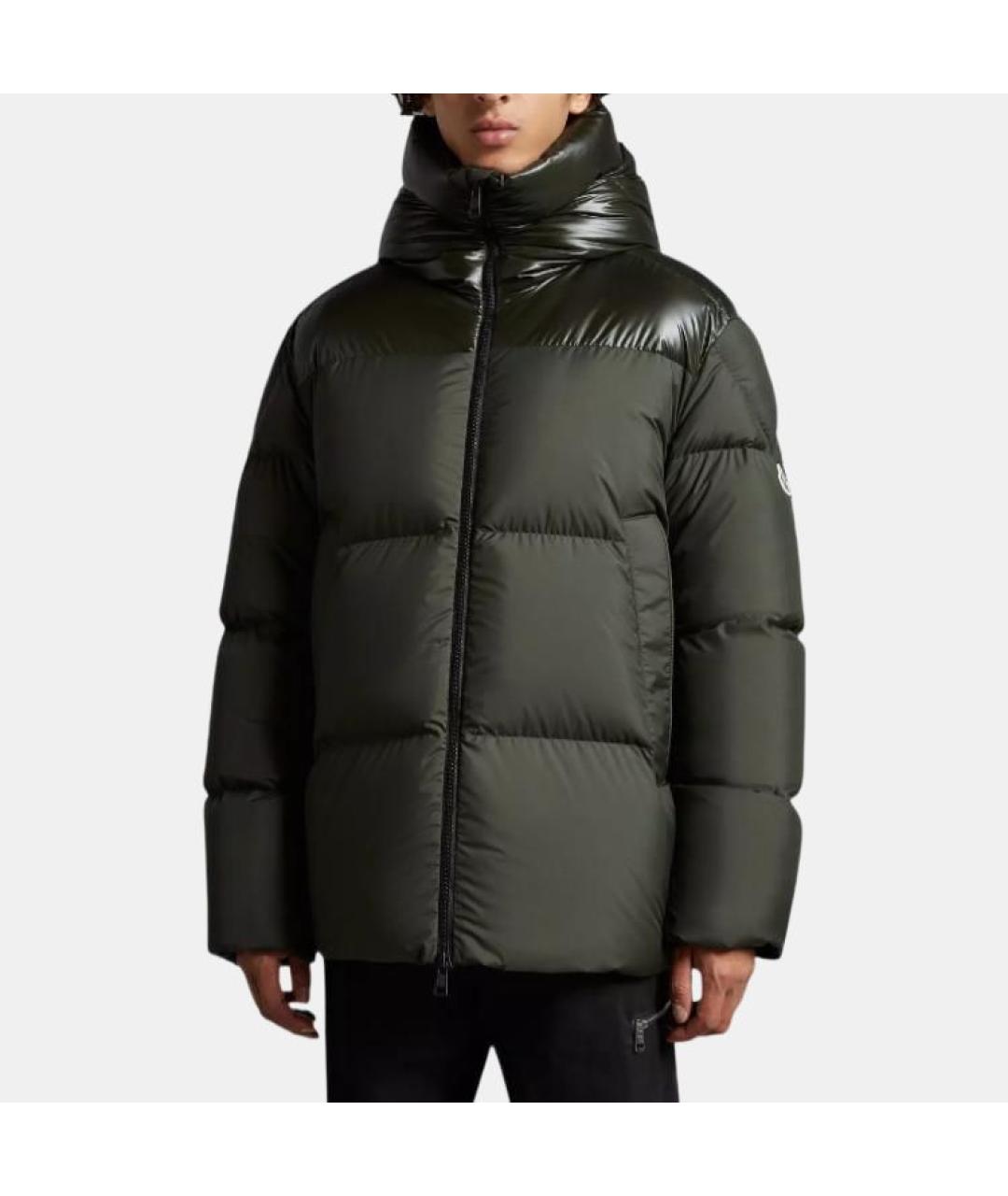MONCLER Зеленый пуховик, фото 2
