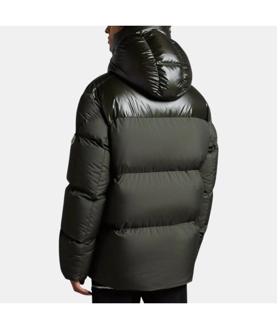 MONCLER Зеленый пуховик, фото 5