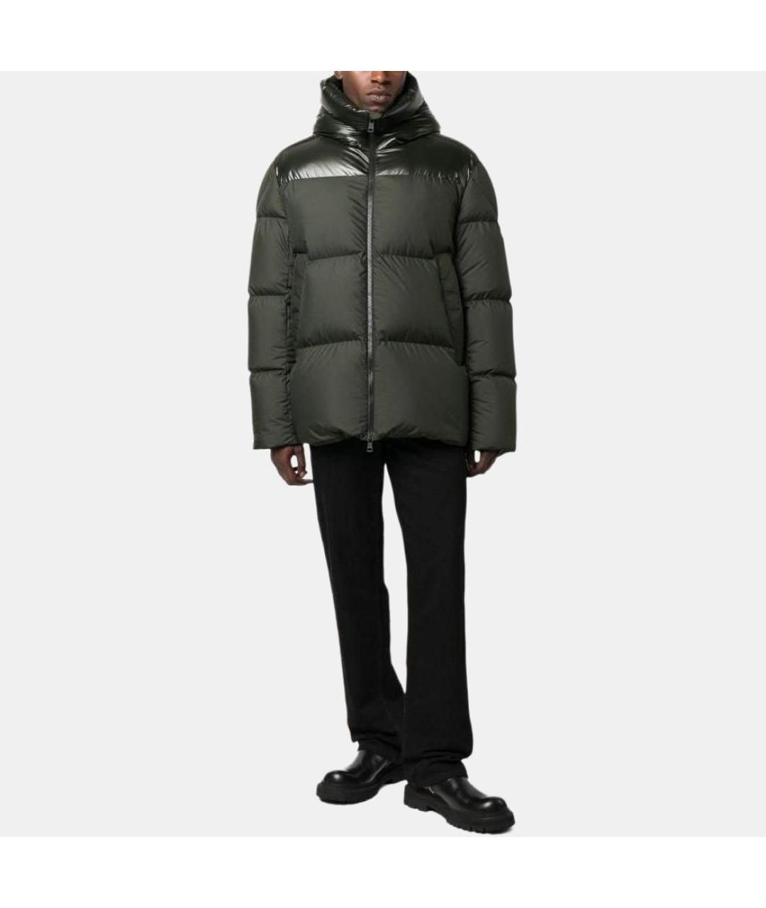 MONCLER Зеленый пуховик, фото 3