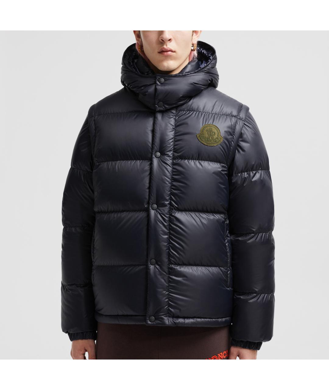 MONCLER Синий пуховик, фото 4