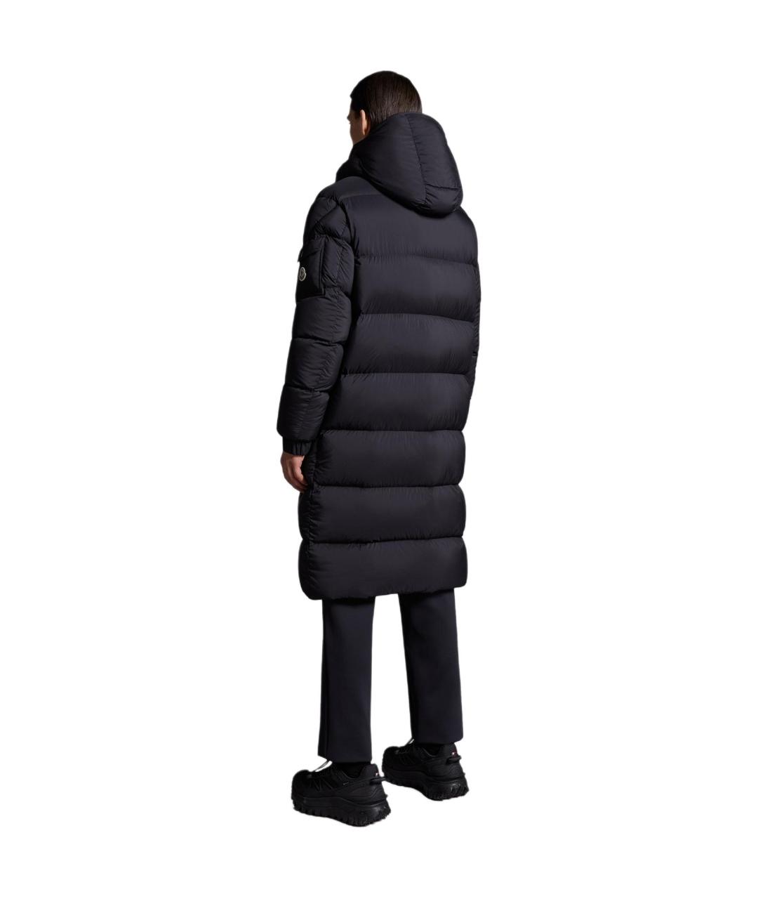 MONCLER Черный пуховик, фото 3