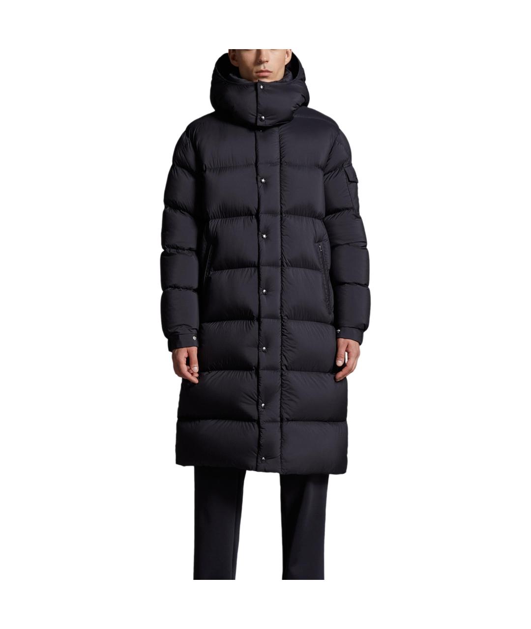 MONCLER Черный пуховик, фото 2