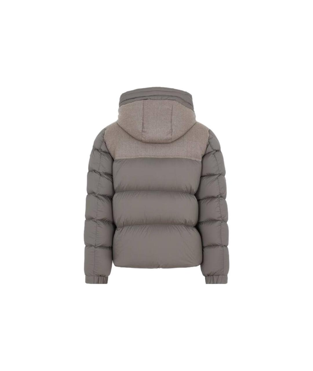 MONCLER Коричневый пуховик, фото 2