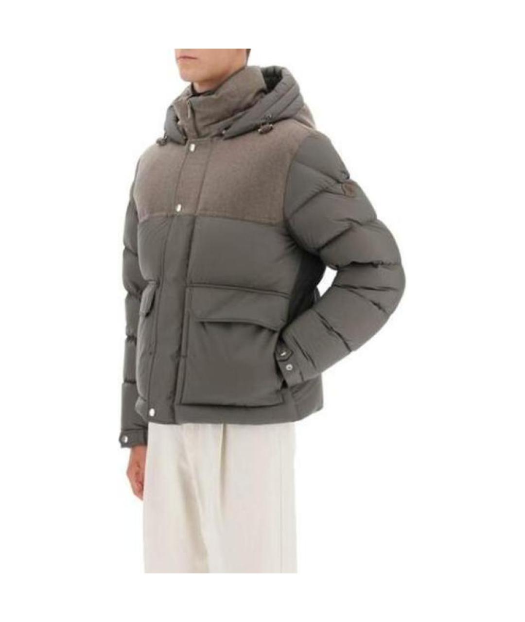 MONCLER Коричневый пуховик, фото 5