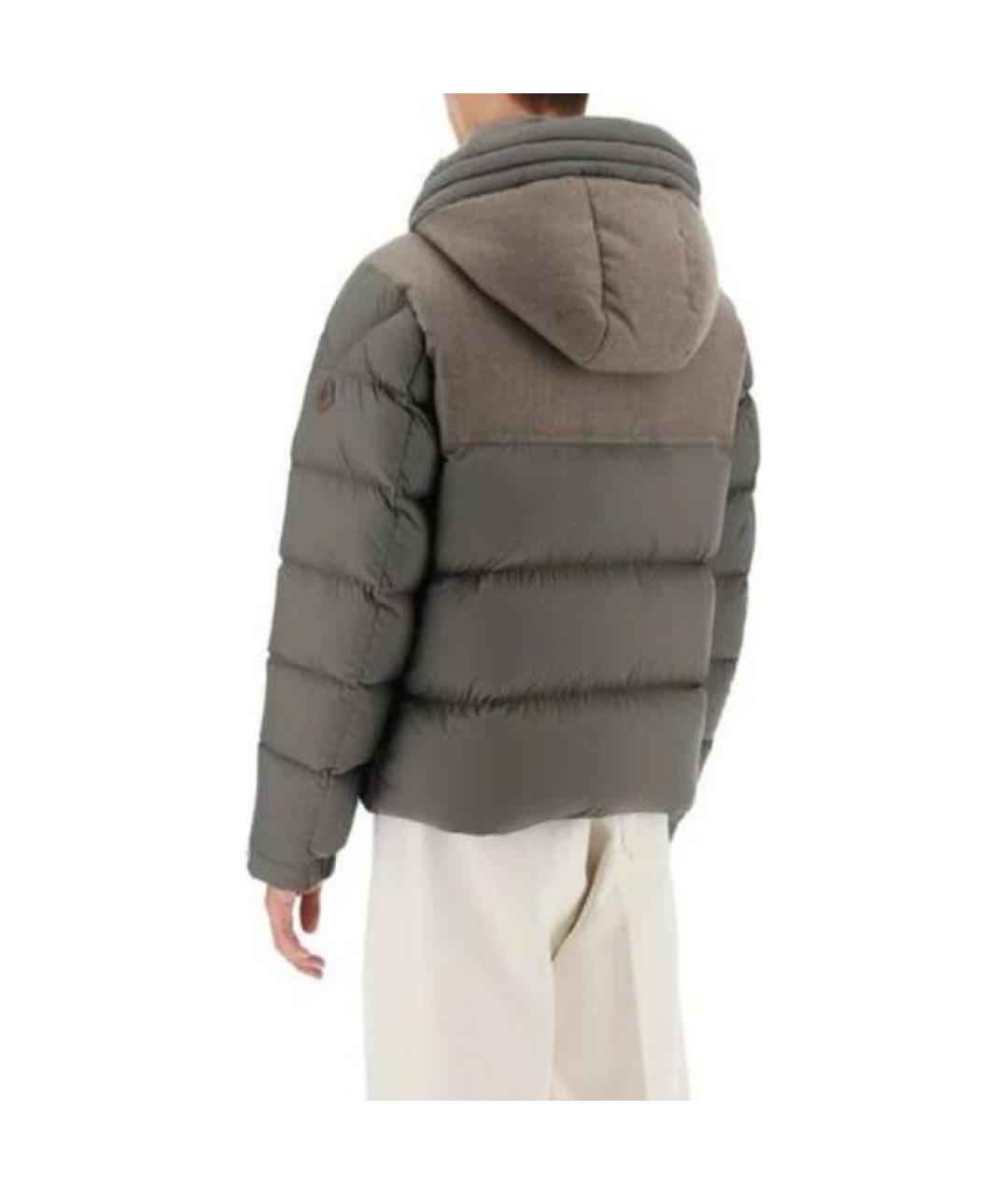 MONCLER Коричневый пуховик, фото 6