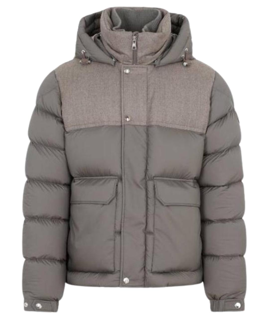 MONCLER Коричневый пуховик, фото 1