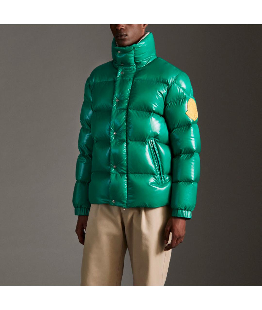 MONCLER Зеленый пуховик, фото 2