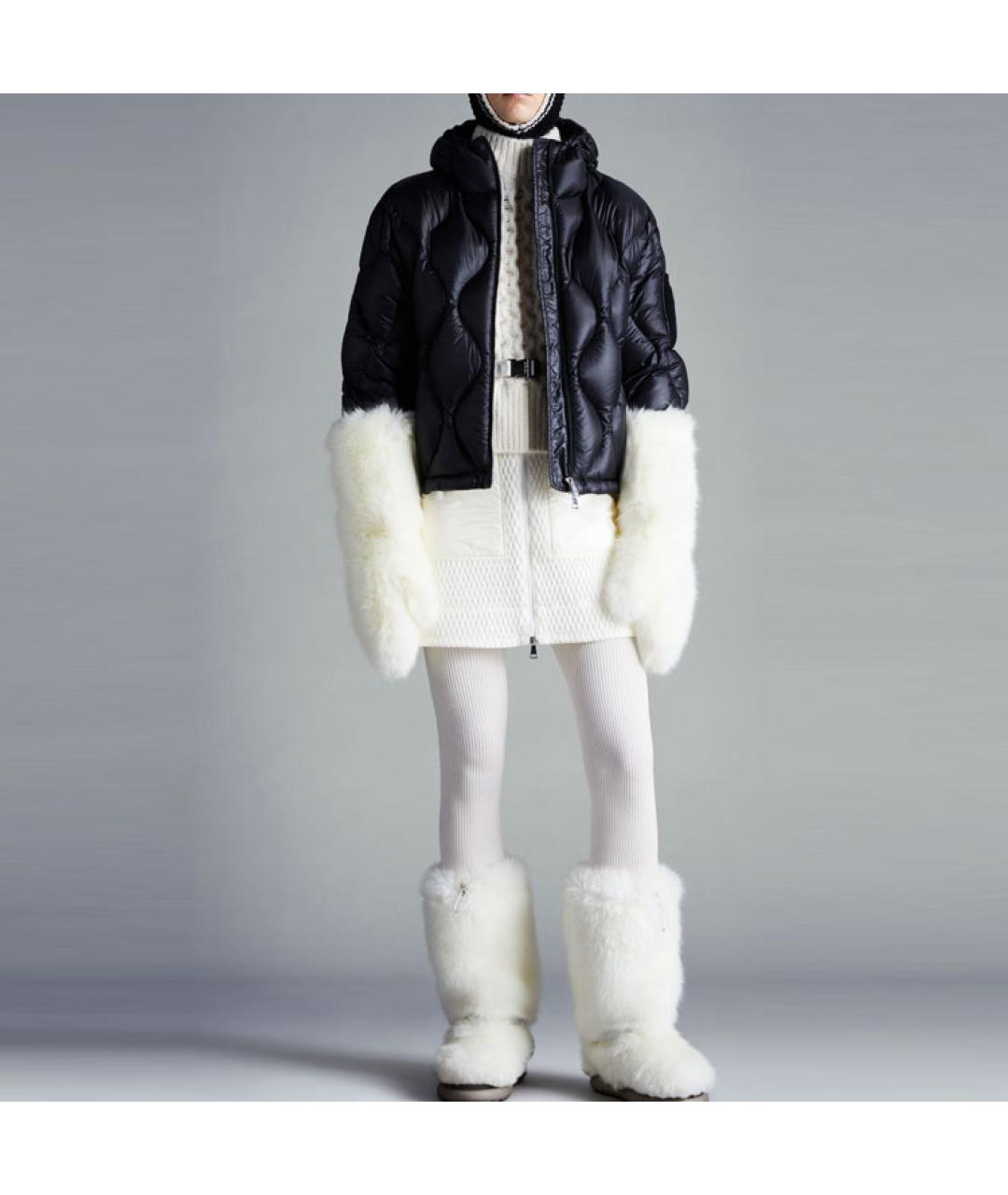MONCLER Черный пуховик, фото 2