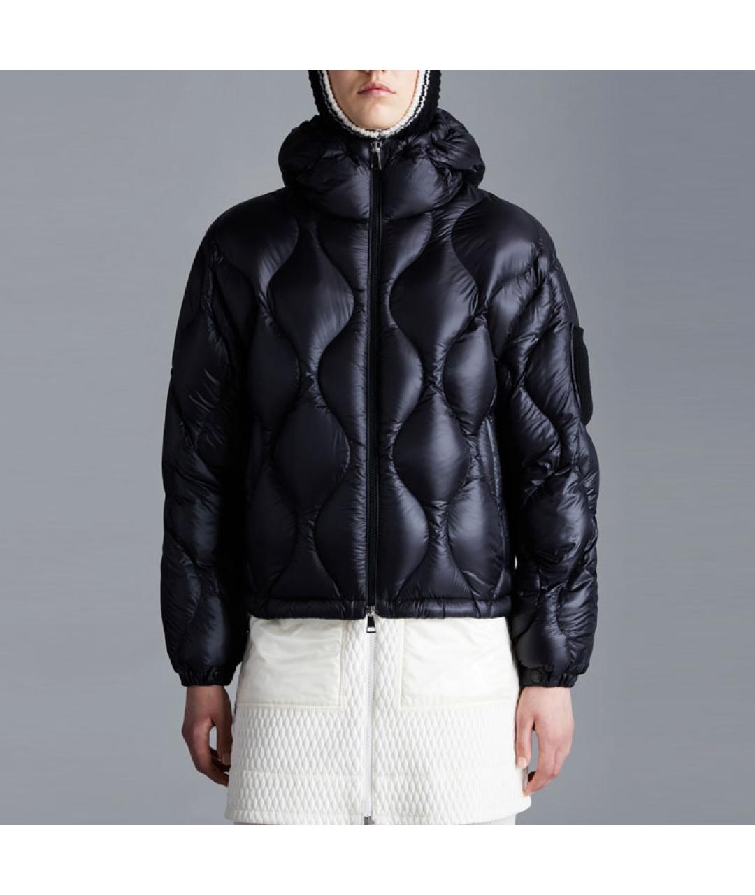 MONCLER Черный пуховик, фото 3
