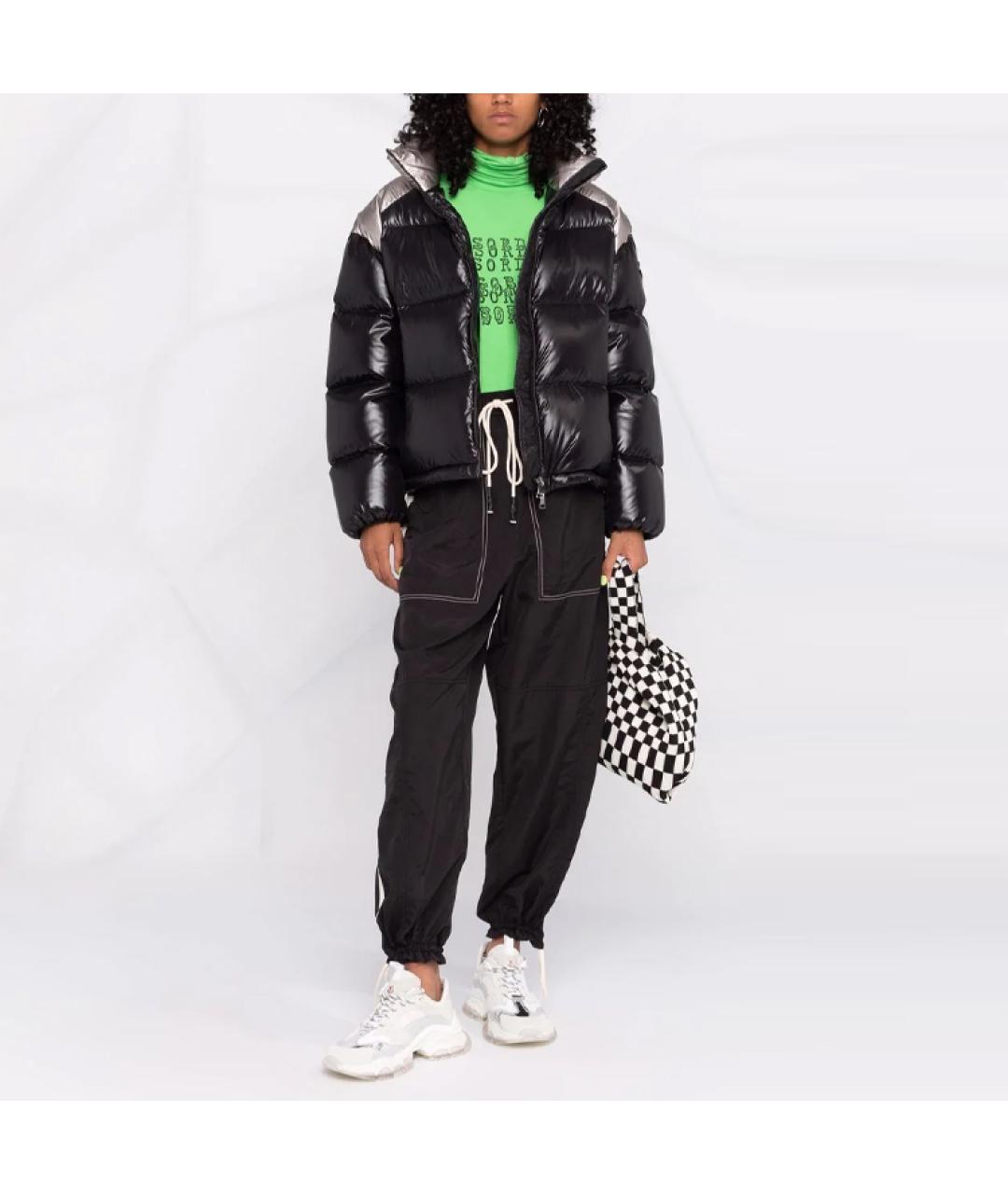 MONCLER Черный пуховик, фото 4