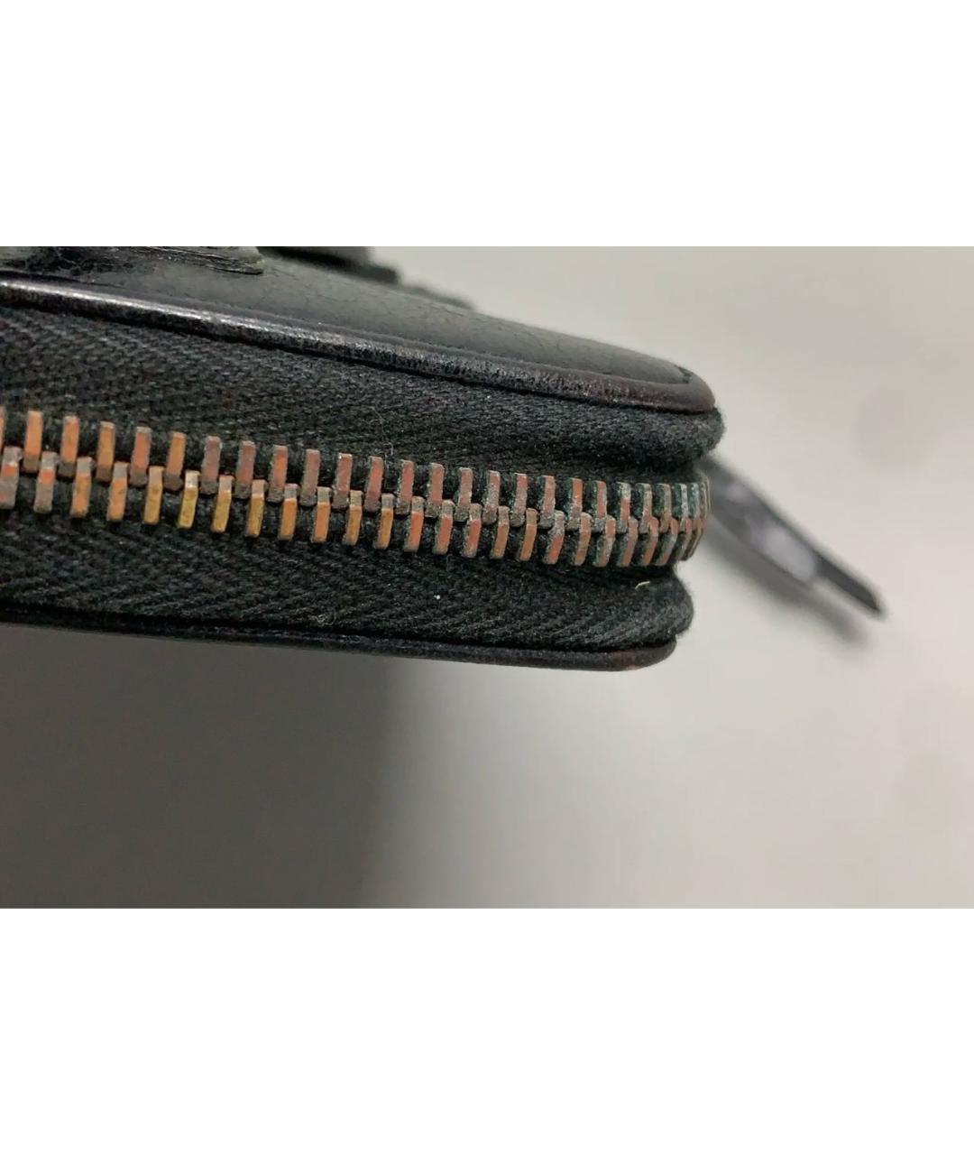 BALENCIAGA Черный кожаный кошелек, фото 7