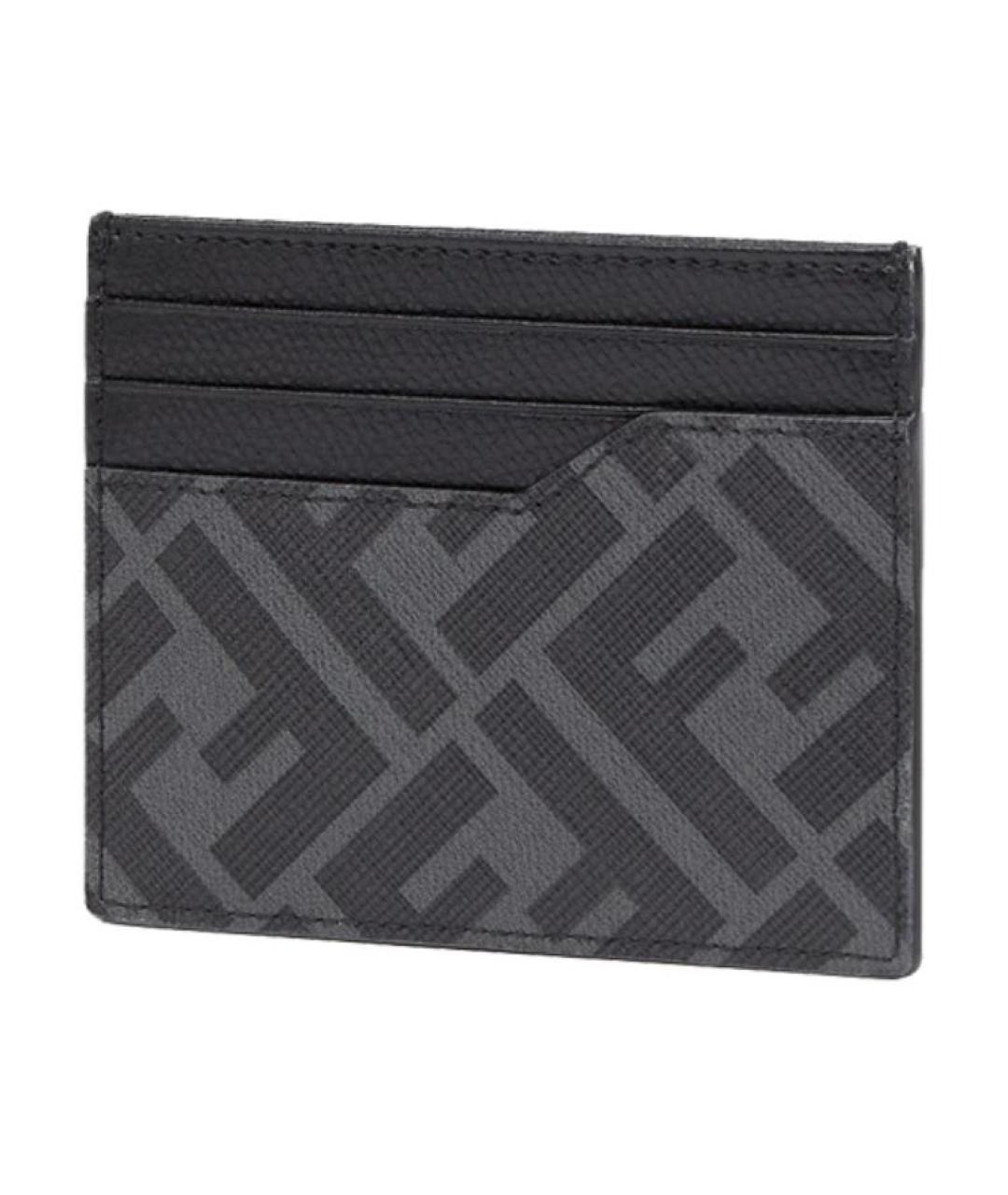 FENDI Серый кожаный кардхолдер, фото 2