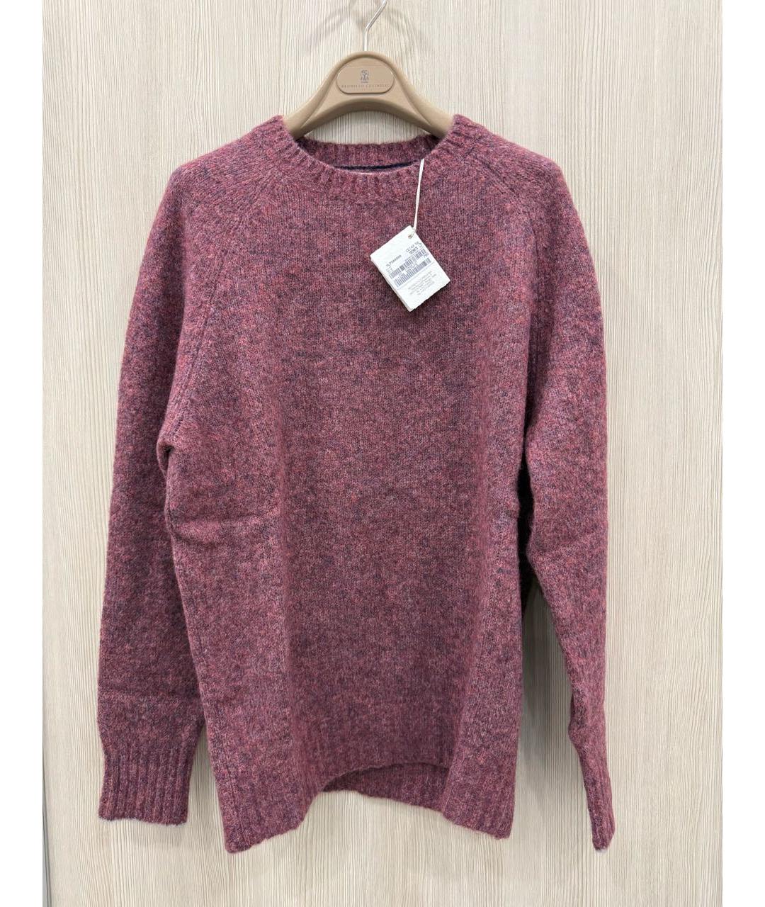 BRUNELLO CUCINELLI Фиолетовый шерстяной джемпер / свитер, фото 5