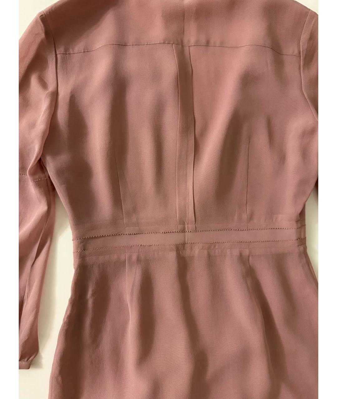 BURBERRY Розовое шелковое повседневное платье, фото 8